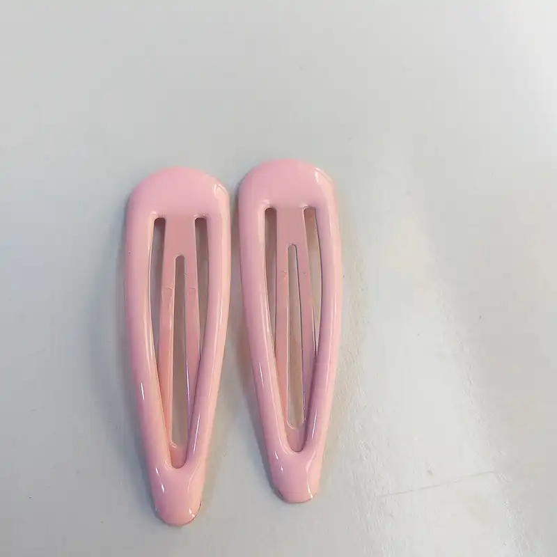 گیره مو زنانه مدل تق تقی پاستیلی متوسط کد kh379 بسته 10 عددی