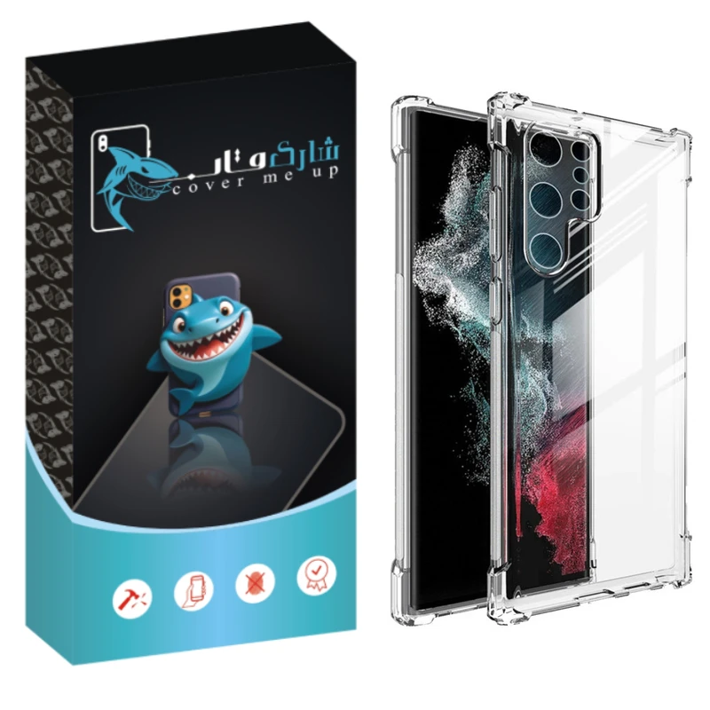 کاور شارک قاب مدل Crystal مناسب برای گوشی موبایل سامسونگ Galaxy S22 Ultra