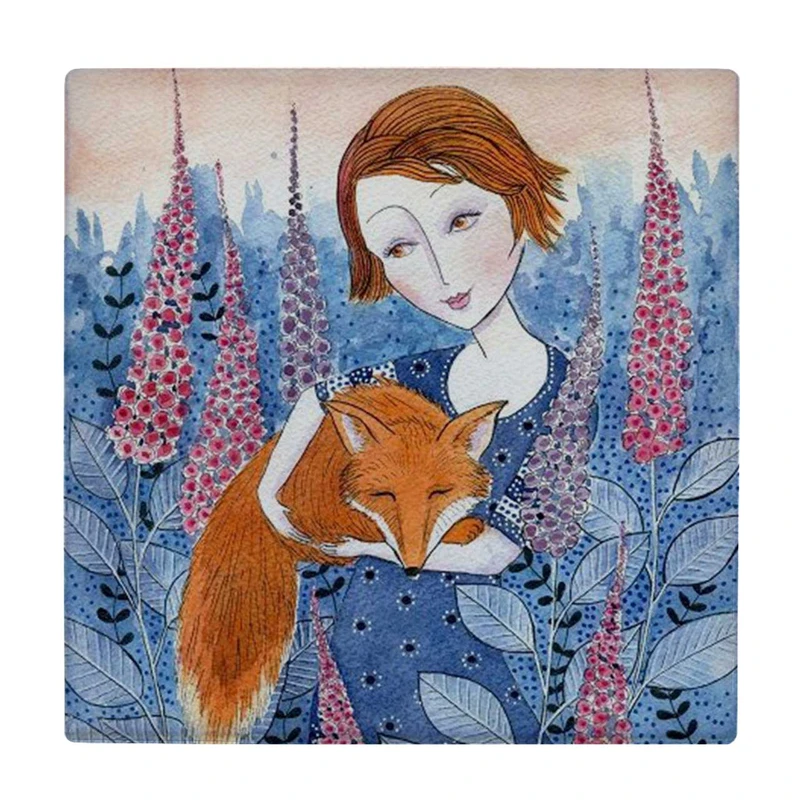  زیر لیوانی طرح دختر و روباه کد    3615867_1517