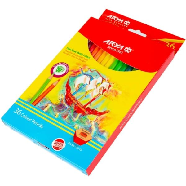 مداد رنگی 36 رنگ آریا کد 3018