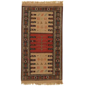 گلیم دستبافت دو متری کد 9911123