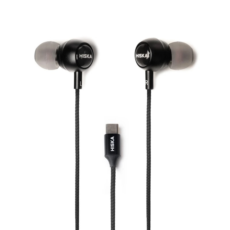 هندزفری توگوشی هیسکا مدل HK-717 RGB، با اتصال سیمی USB Type-C، درایور 10 میلی‌متری، نویز کنسلینگ بدنه و کلید مدیریت میزان صدا
