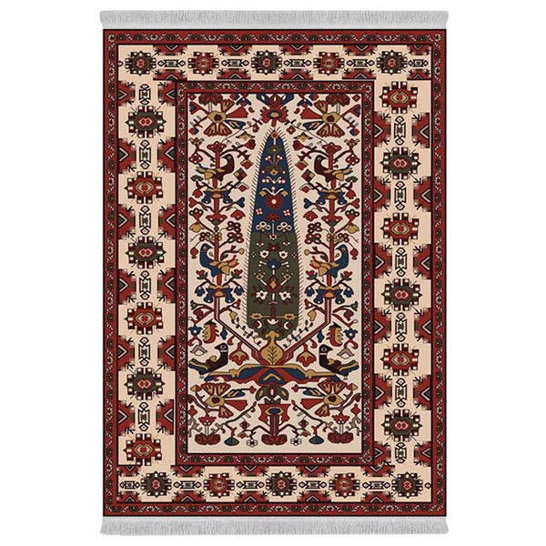 فرش پارچه‌ای دفه مدل فرشینه هازان مخمل طرح فانتزی کد 3373