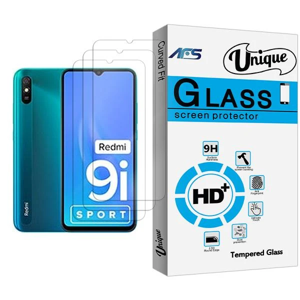 محافظ صفحه نمایش ای اف اس مدل Unique Glass MIX003 مناسب برای گوشی موبایل شیائومی Redmi 9i Sport بسته سه عددی