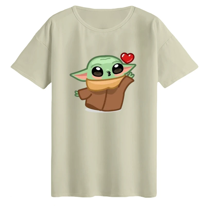 تی‌شرت لانگ آستین کوتاه زنانه مدل بیبی یودا