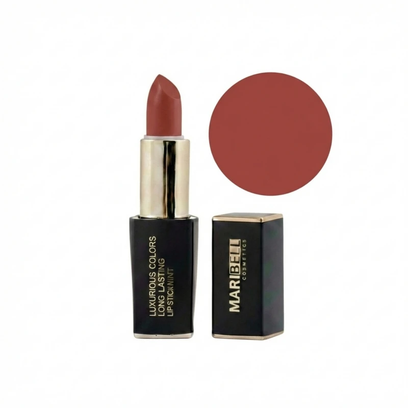 رژلب جامد مات مری بل مدل ام ال رنگ قرمز عنابی شماره ML14