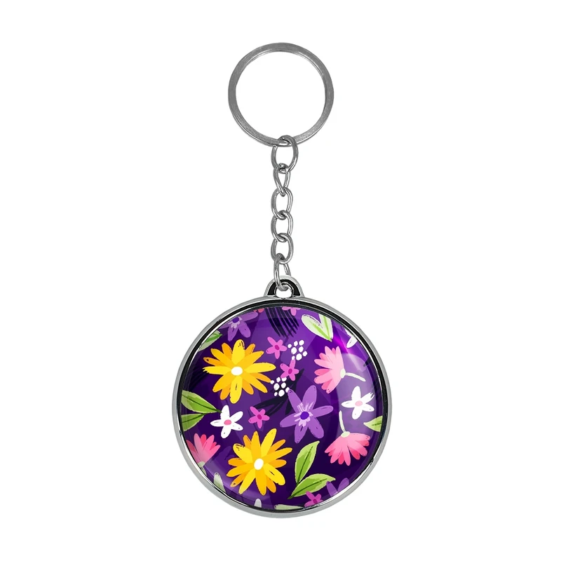 جاکلیدی خندالو طرح گل گلی مدل دوطرفه کد 2907729078