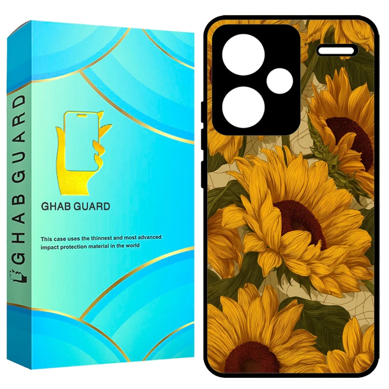 کاور قاب گارد طرح آفتابگردان مدل GCHPN13PL مناسب برای گوشی موبایل شیائومی Redmi Note 13 Pro Plus