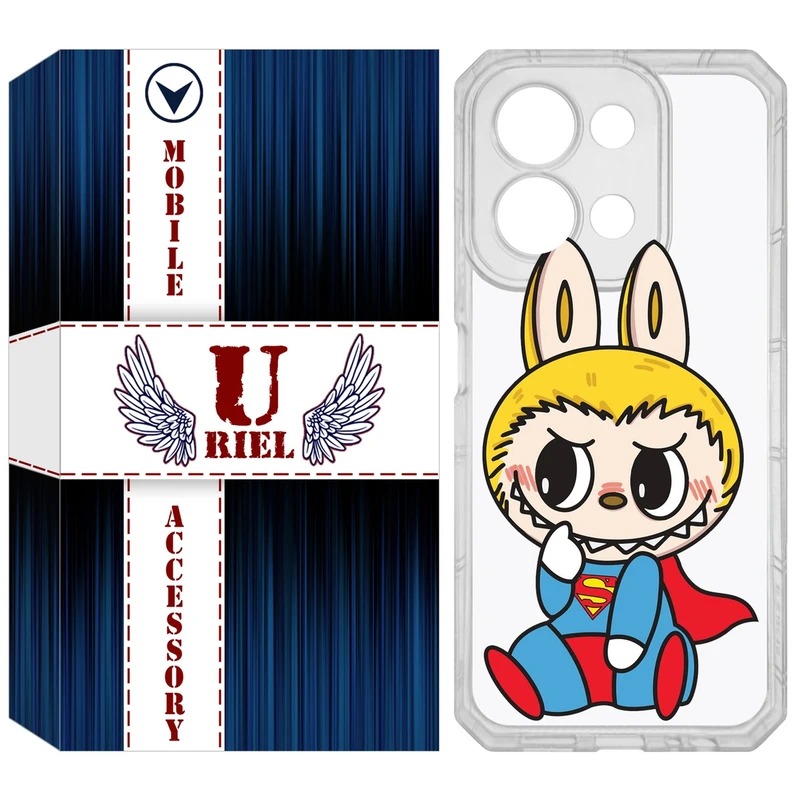 کاور یوریل مدل Clear کد 147 طرح لبوبو Labubu مناسب برای گوشی موبایل شیائومی Redmi 15C 4G