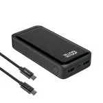 پاوربانک هترون مدل HPB2055G-100W ظرفیت 20000 میلی آمپر ساعت به همراه کابل تبدیل USB به USB-C