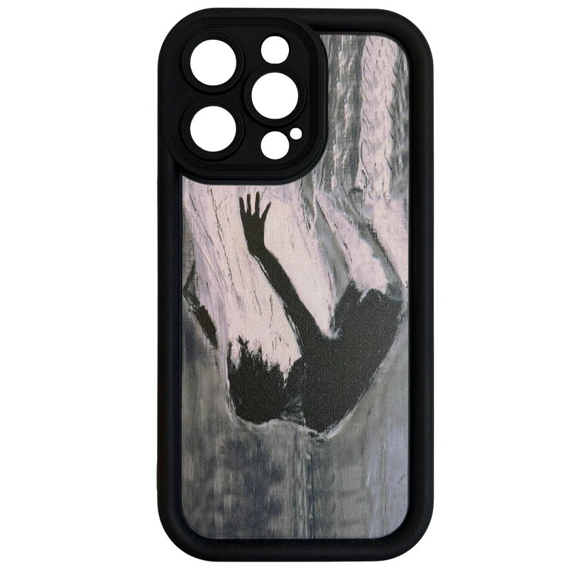 کاور مدل سولید طرح نقاشی رنگ روغن کد 499 مناسب برای گوشی موبایل اپل iPhone 13 Pro