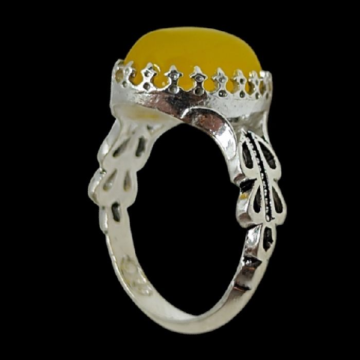 انگشتر نقره مردانه مدل سنگ شرف الشمس رکاب اسپرت صفوی کد 1000 - - 6