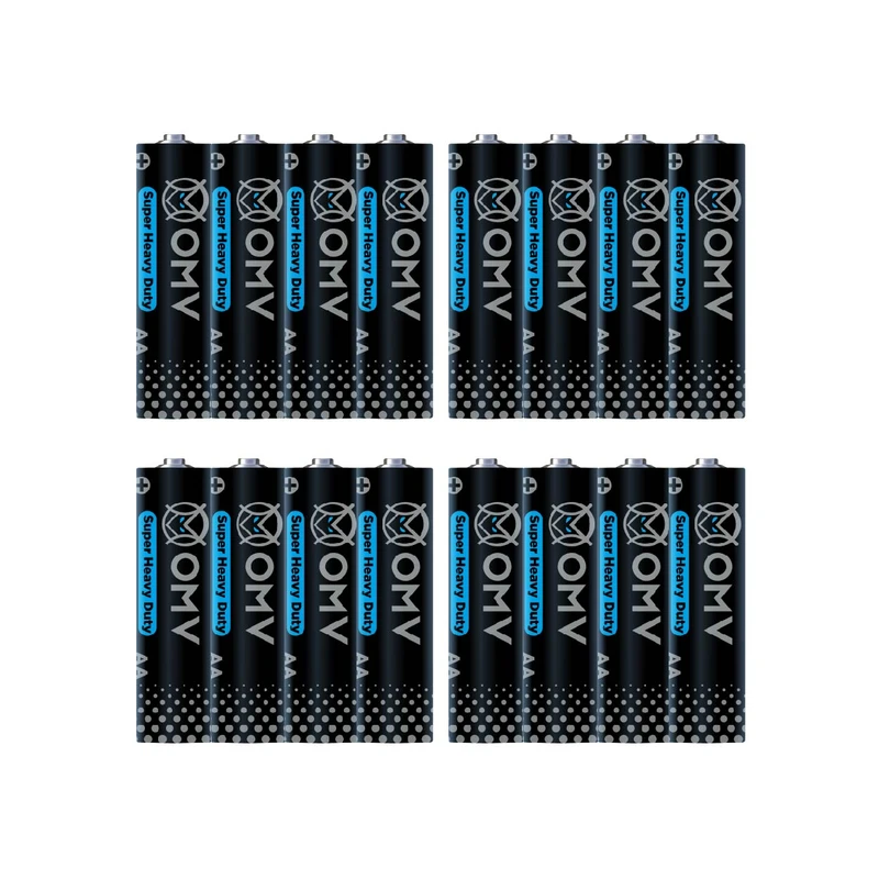 باتری قلمی او ام وی مدل R6P Super heavy duty بسته 16 عددی 