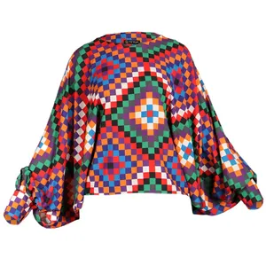 بلوز زنانه مدل شطرنجی رنگ قرمز
