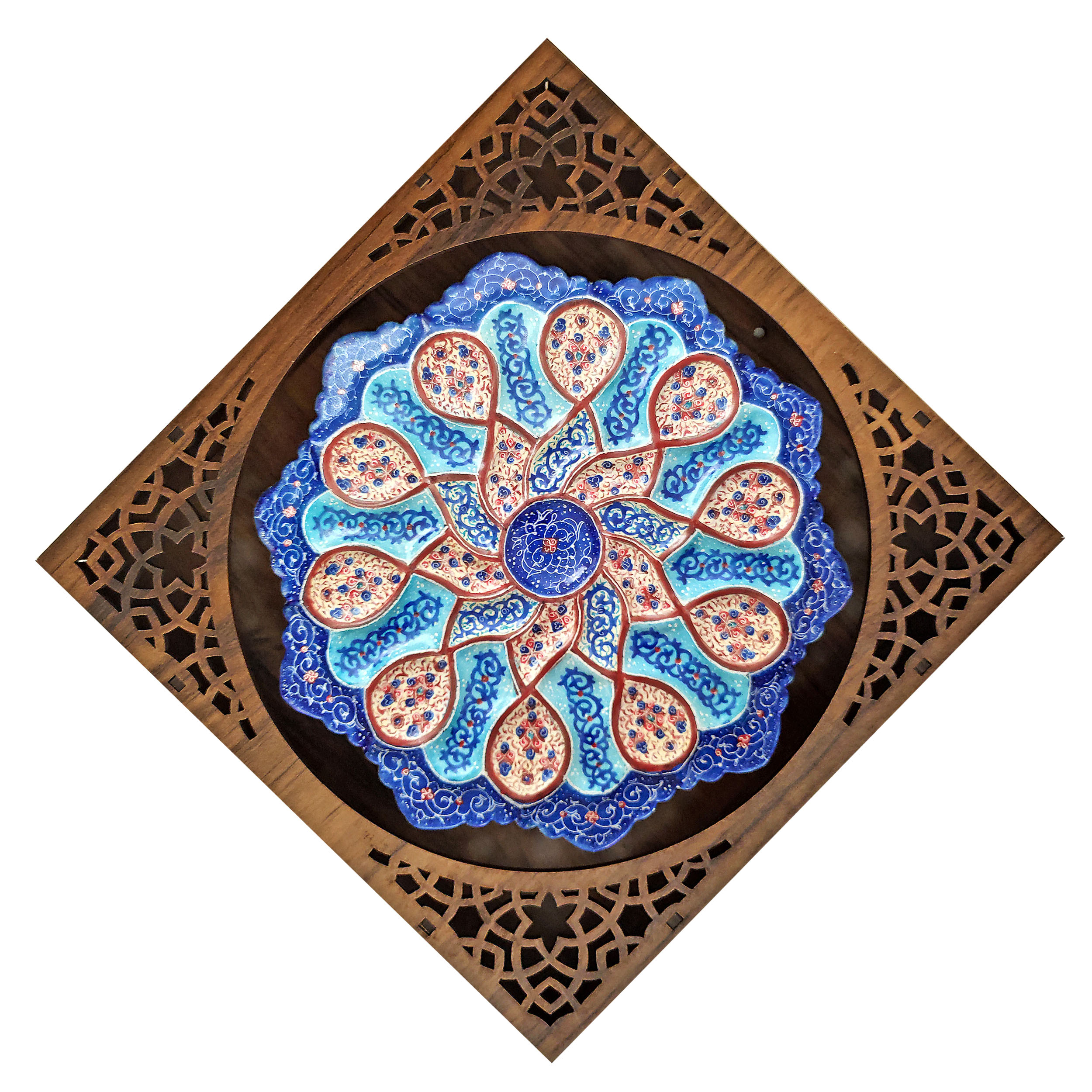 بشقاب میناکاری مسی کد B16-6
