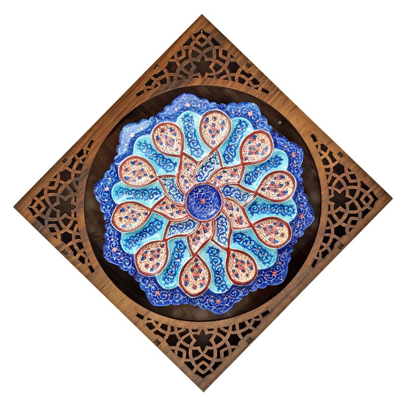 بشقاب میناکاری مسی کد B16-6