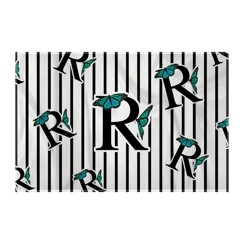 کاغذ کادو ترمه طراحان ایده مدل حرف R  پروانه ای کد cfp3020