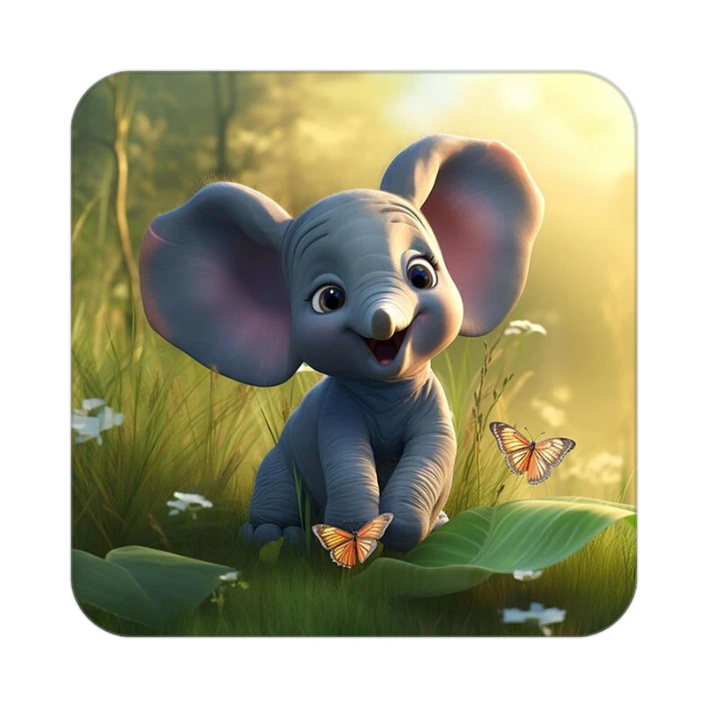 زیر لیوانی کاکتی طرح حیوانات کارتونی مدل mp27565