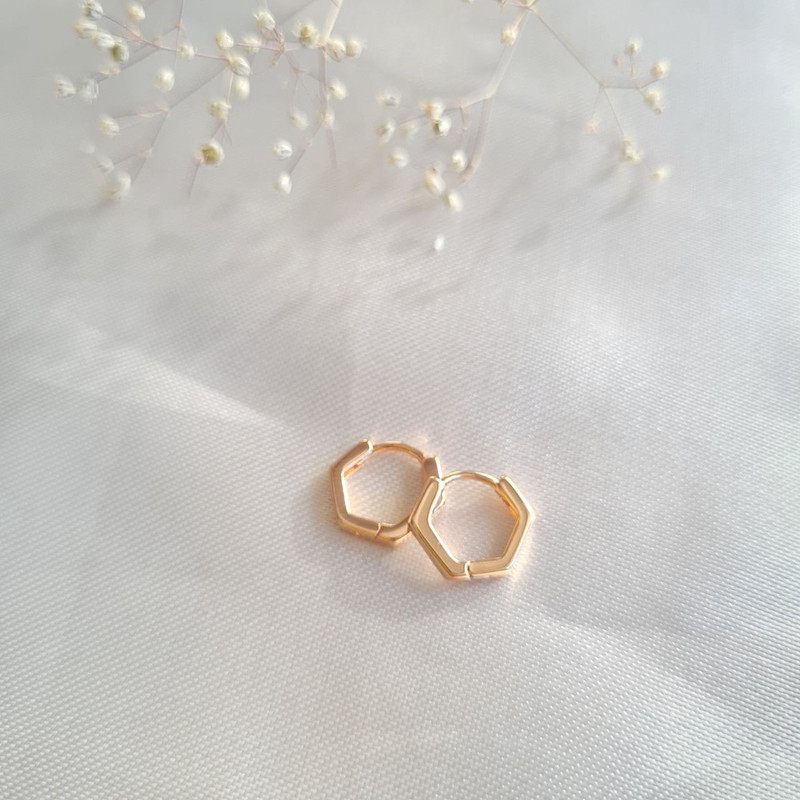 گوشواره زنانه ژوپینگ مدل پنج ضلعی کد L7