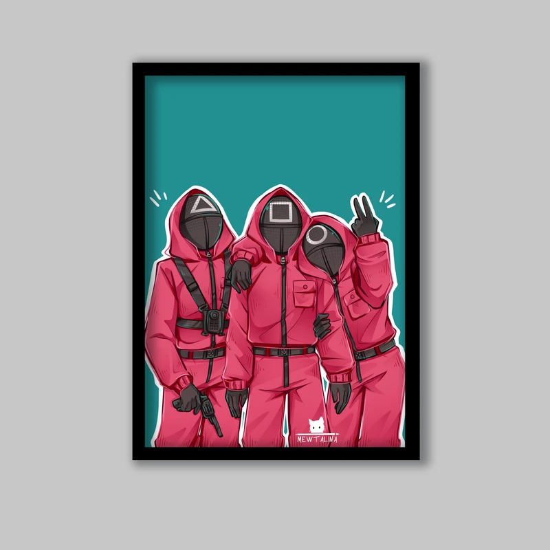 تابلو مدل سریال بازی مرکب Squid Game کد LA-G10818-2