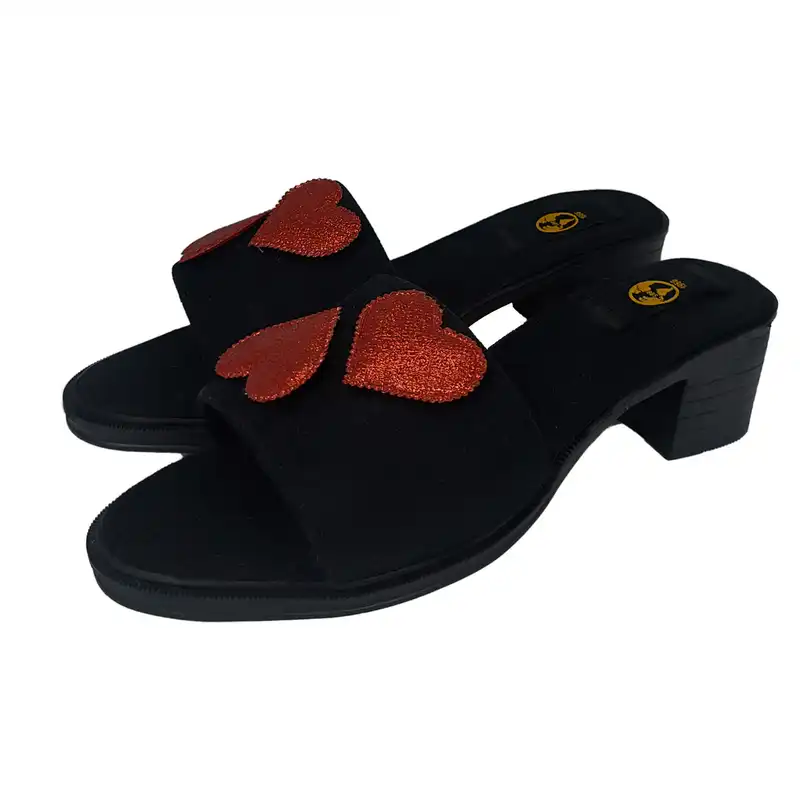 صندل زنانه سیی مدل قلب عشق کد 1970