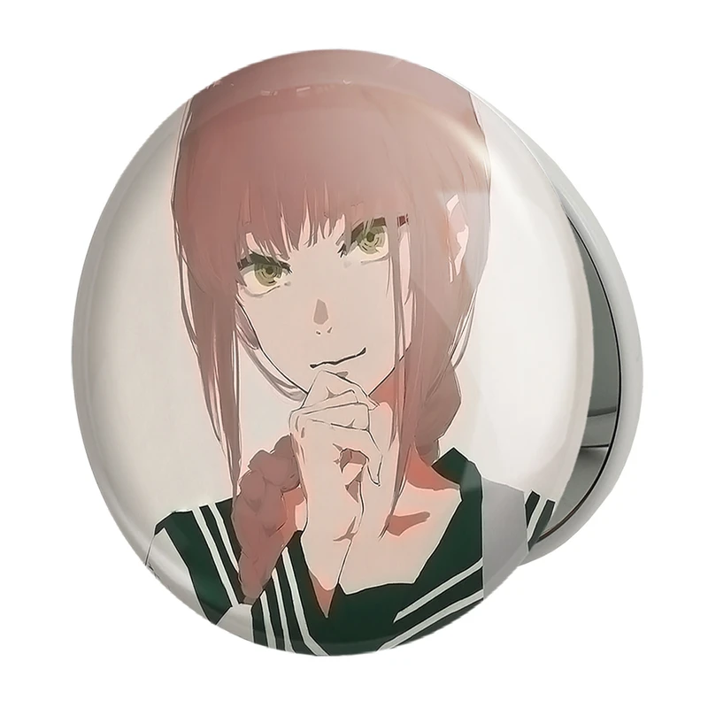 آینه جیبی خندالو طرح ماکیما انیمه مرد اره ای Chainsaw Man مدل تاشو کد 17985 