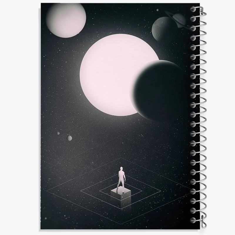 دفتر مشق 100 برگ خندالو طرح فضایی کد F96