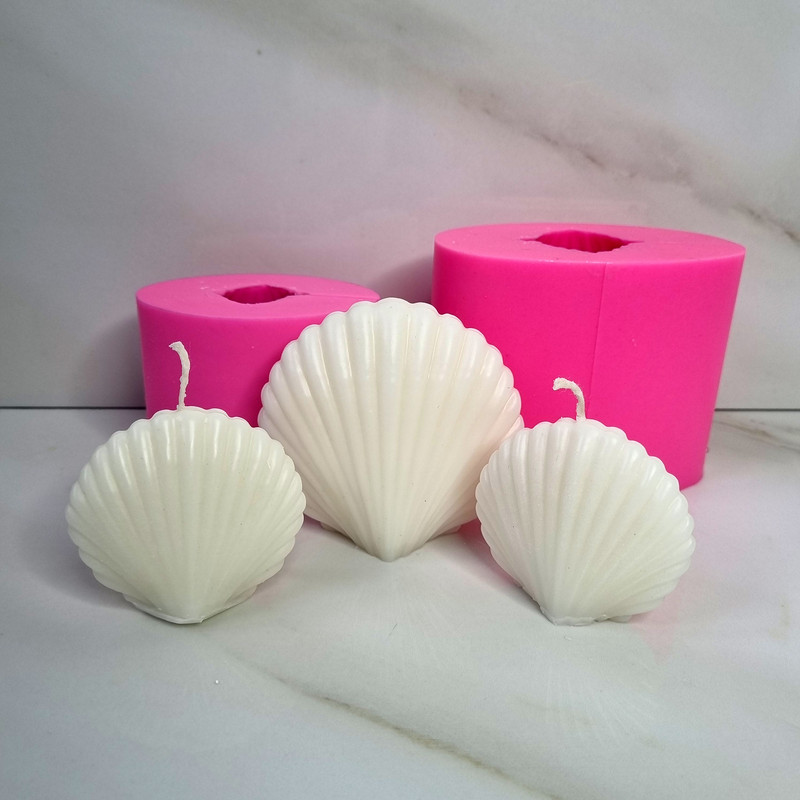 قالب شمع مدل صدف مجموعه دو عددی