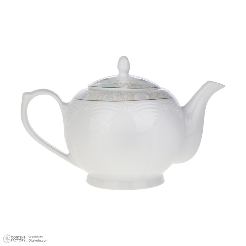 قوری چینی بزرگ مقصود طرح خورشیدی مدل مونالیزا لوستر