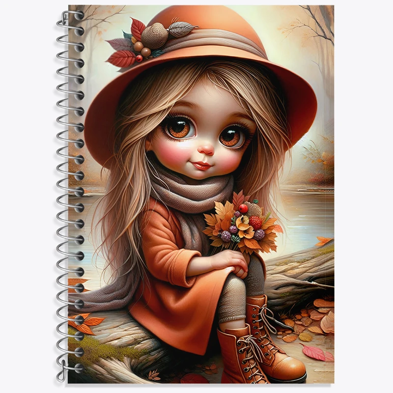 دفتر زبان 50 برگ خندالو مدل دو خط طرح دخترانه کد N4881