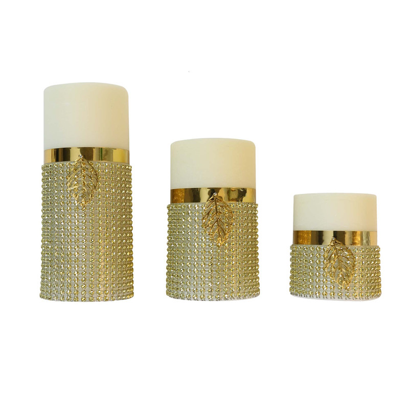 شمع دست ساز مدل دکوری مجموعه سه عددی