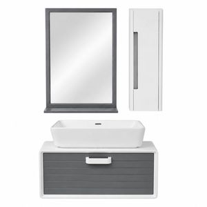 ست کابینت و روشویی مدل دایان به همراه باکس و آینه شانلی
