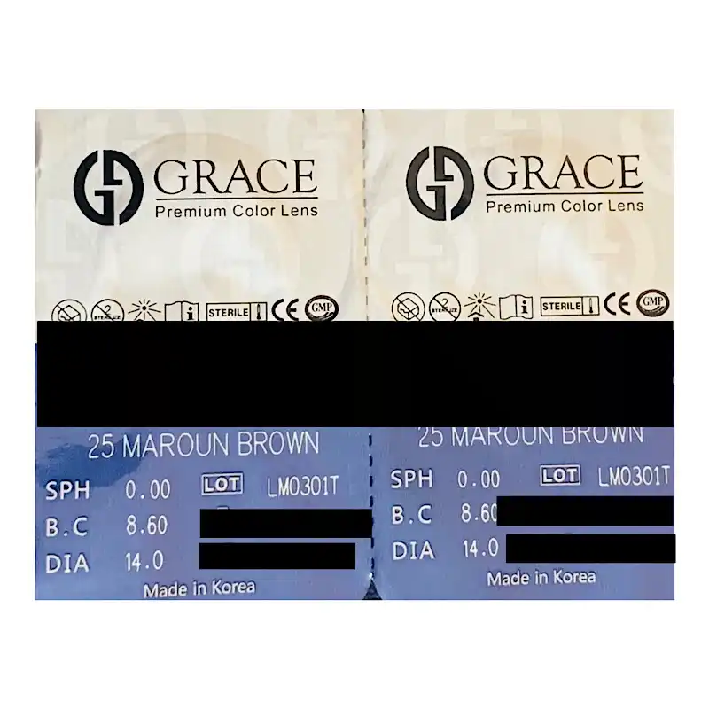 لنز چشم گریس شماره 25 رنگ قهوه ای شاه بلوطی