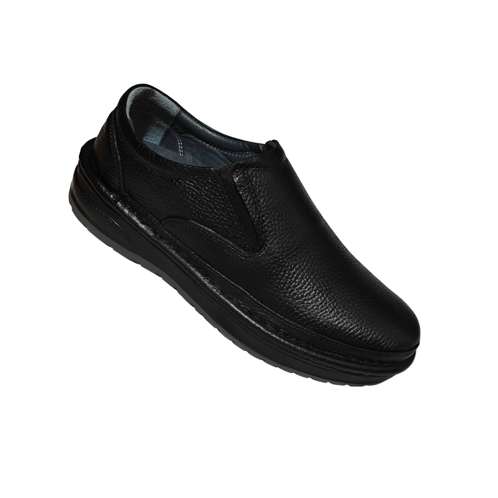 کفش طبی مردانه چرم تبریز مدل مطمئن رنگ مشکی  -  - 14