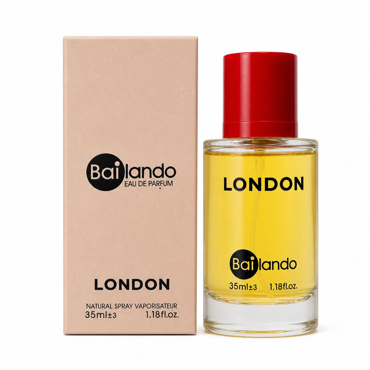 عطر جیبی زنانه بایلندو مدل London با رایحه شیرین و گلی حجم 35 میلی لیتر