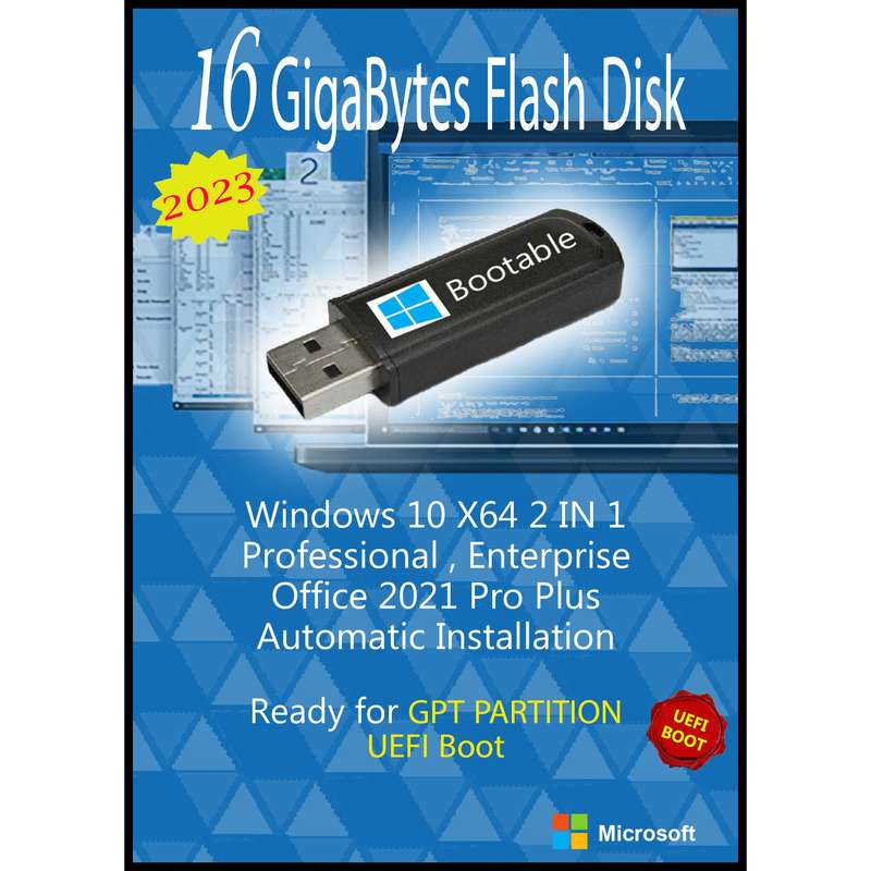 سیستم عامل Windows 10 Pro. Ent. X64 UEFI - Office 2021 Pro Plus نشر مایکروسافت