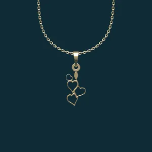 گردنبند طلا 18 عیار زنانه مدوپد مدل قلب کد BB2-1-1078