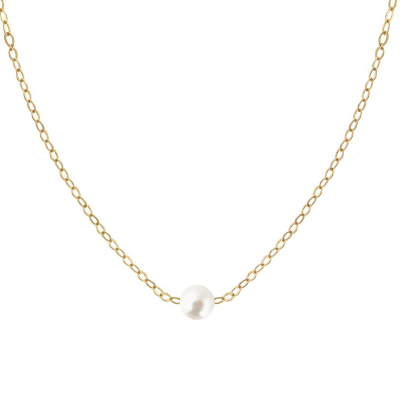 گردنبند طلا 18 عیار زنانه لیردا مدل مروارید 32