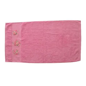 حوله دستی آذین بافت  ایرانیان طرح گل سایز 80x40 سانتی متر