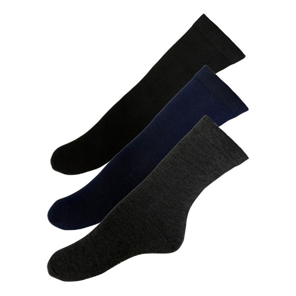 جوراب ساق بلند مردانه کانتکس مدل کلاسیک ساده کد SISBPA3-2 بسته ۳ عددی