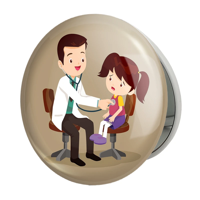 آینه جیبی خندالو طرح پزشک و پرستار کودکانه مدل تاشو کد 36496