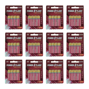 باتری قلمی پاورفلش مدل سوپر آلکالاین بسته ۴۸عددی