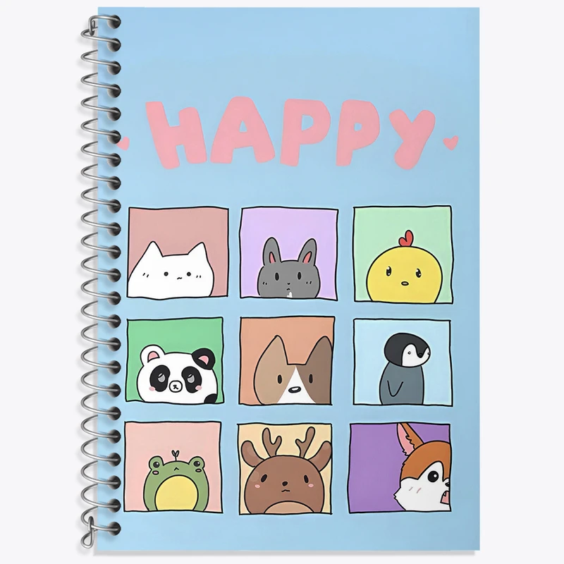 دفتر نت موسیقی 50 برگ خندالو طرح حیوانات کیوت و بامزه کد N3168