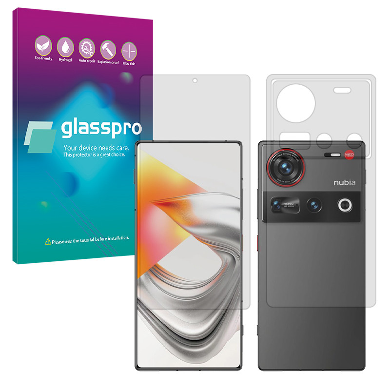 محافظ صفحه نمایش شفاف گلس پرو مدل Resistant مناسب برای گوشی موبایل زد تی ای Nubia Z70 Ultra به همراه محافظ پشت گوشی