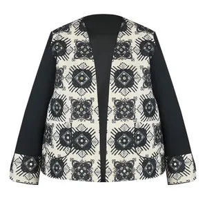 کت زنانه مدل ژاکارد آینه کاری مجلسی کد AK1113