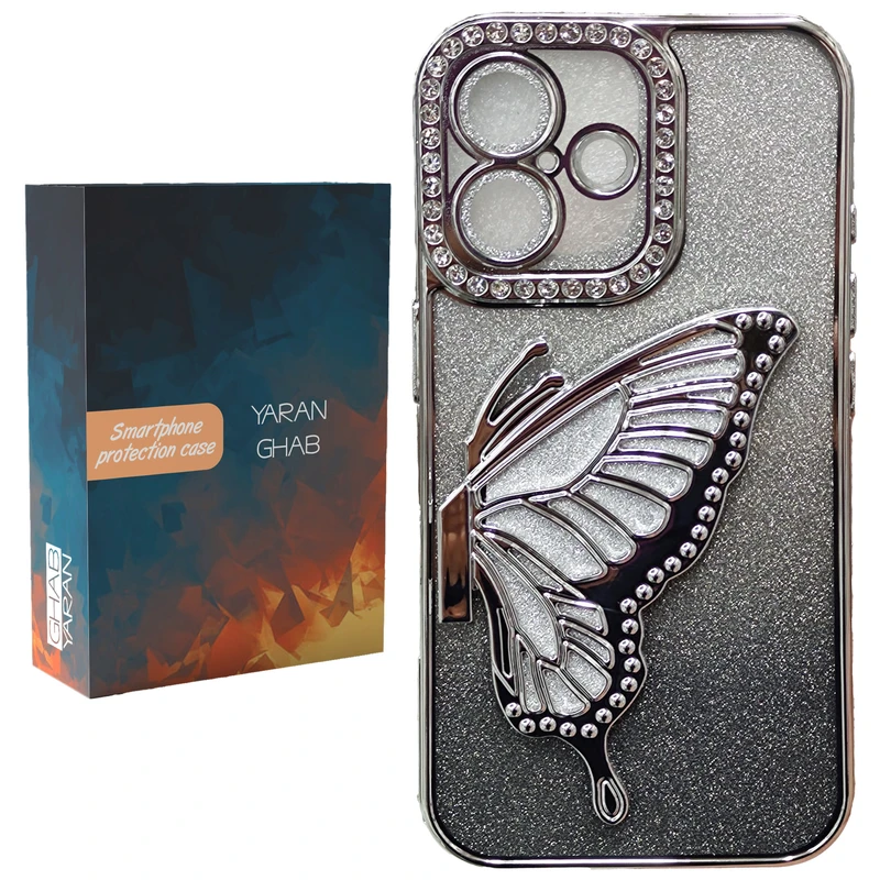 کاور قاب یاران مدل پروانه مناسب برای گوشی موبایل اپل iPhone 16 