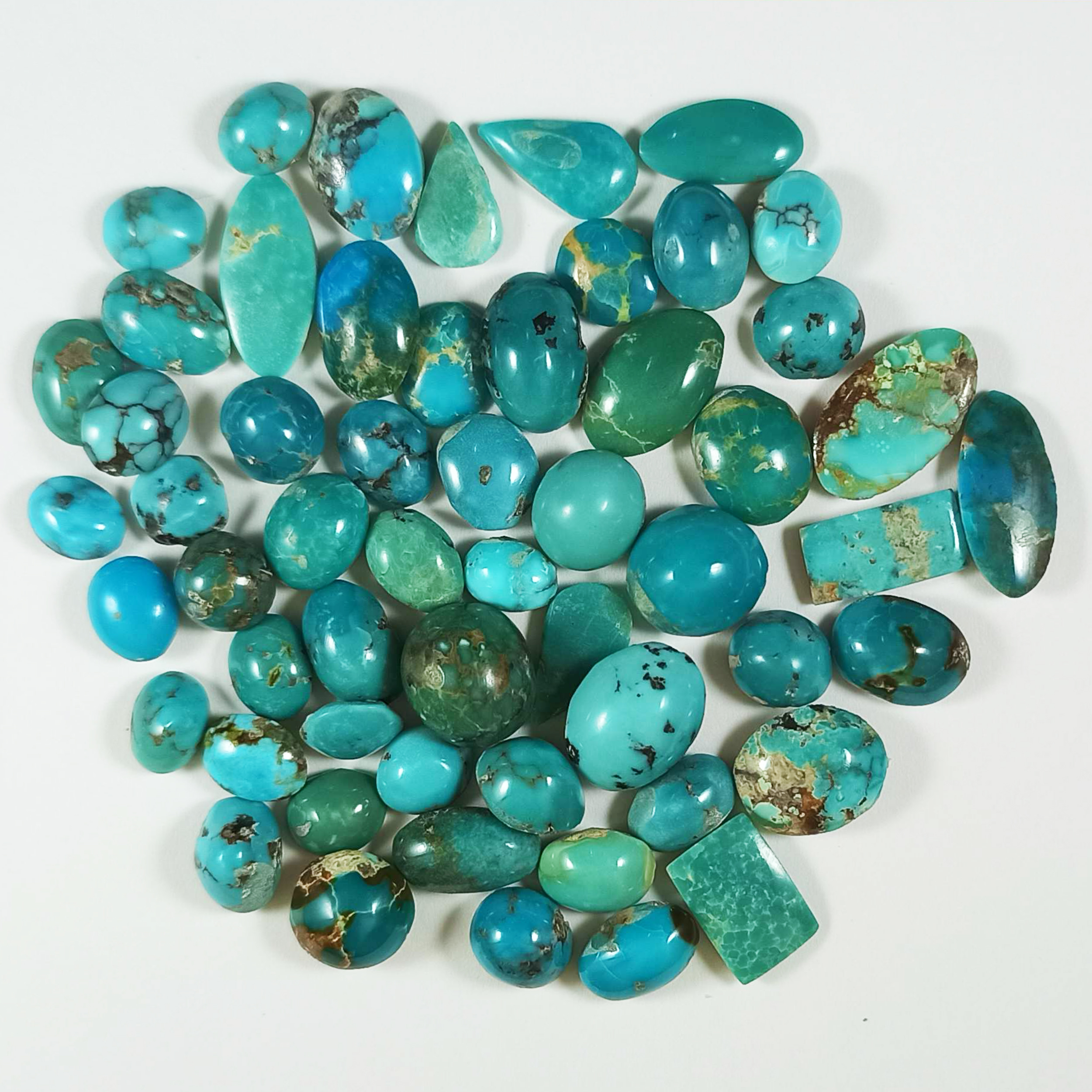 سنگ فیروزه کد FEP6602 مجموعه  55 عددی
