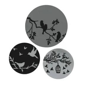 بشقاب دیوارکوب سفالی طرح پرنده مجموعه 3 عددی