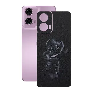Remax Leth cover sticker black rose design suitable for Motorola Moto G24