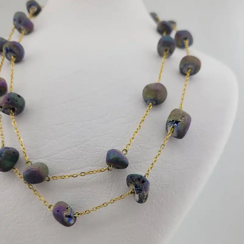 گردنبند زنانه مدل سنگ رومانتویی فایرآگات کد 73